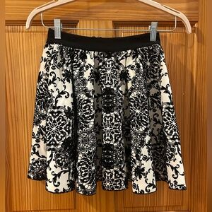 Speechless Black and White Skater Skirt